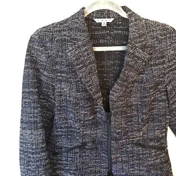 CAbi mingled tweed zip front blazer - Picture 2 of 8